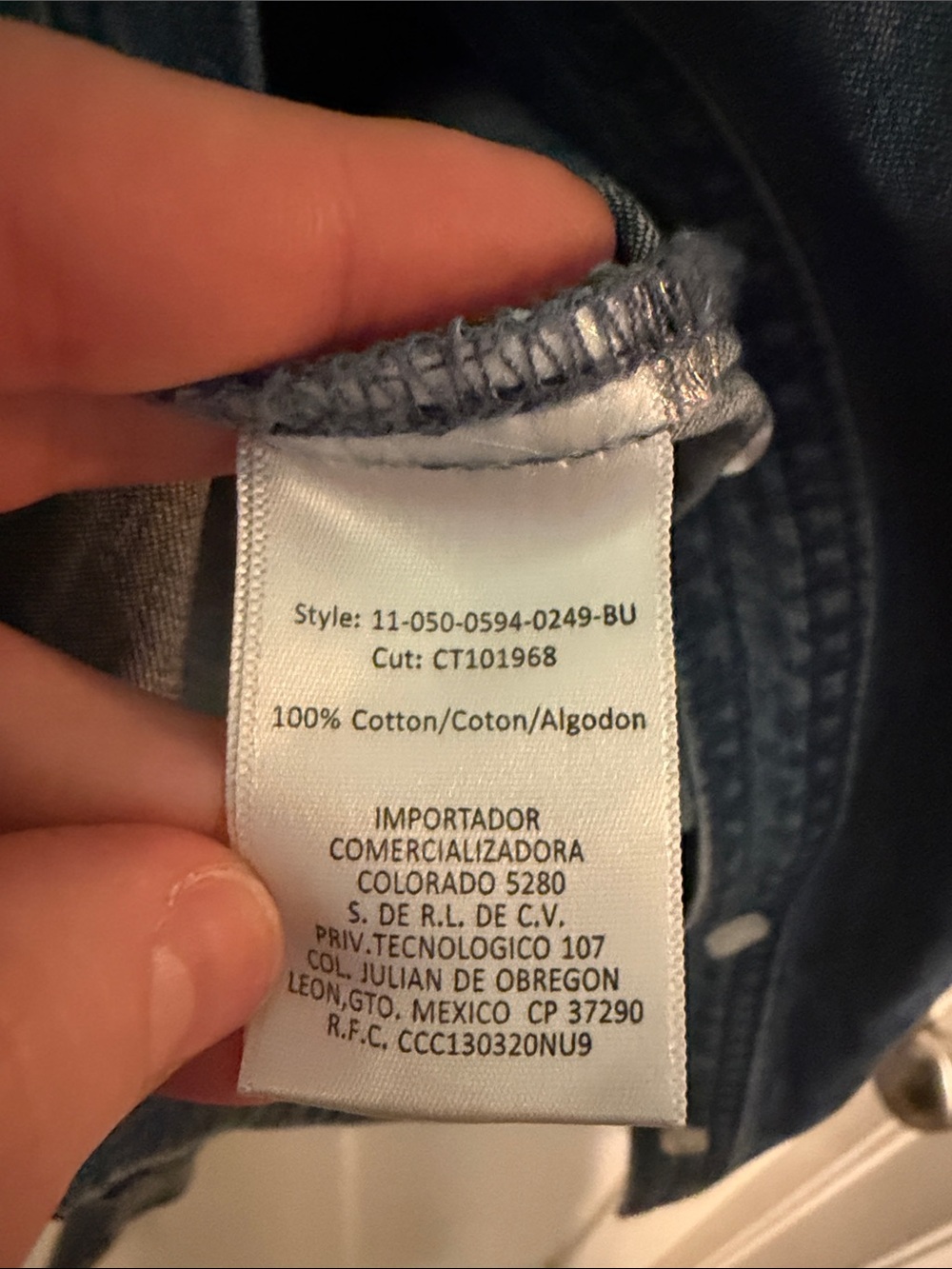 Stetson Embroidered 100% Cotton Denim Button-Up Western Shirt in Light Blue XL - Picture 3 of 7
